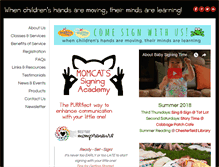 Tablet Screenshot of momcats-signing-academy.com